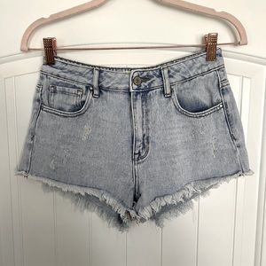 Pacsun | High Waister Festival Jean Shorts | Light Wash